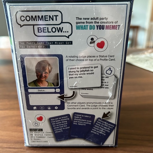 Brand New Unsealed Comment Below Card Game - Picture 2 of 3